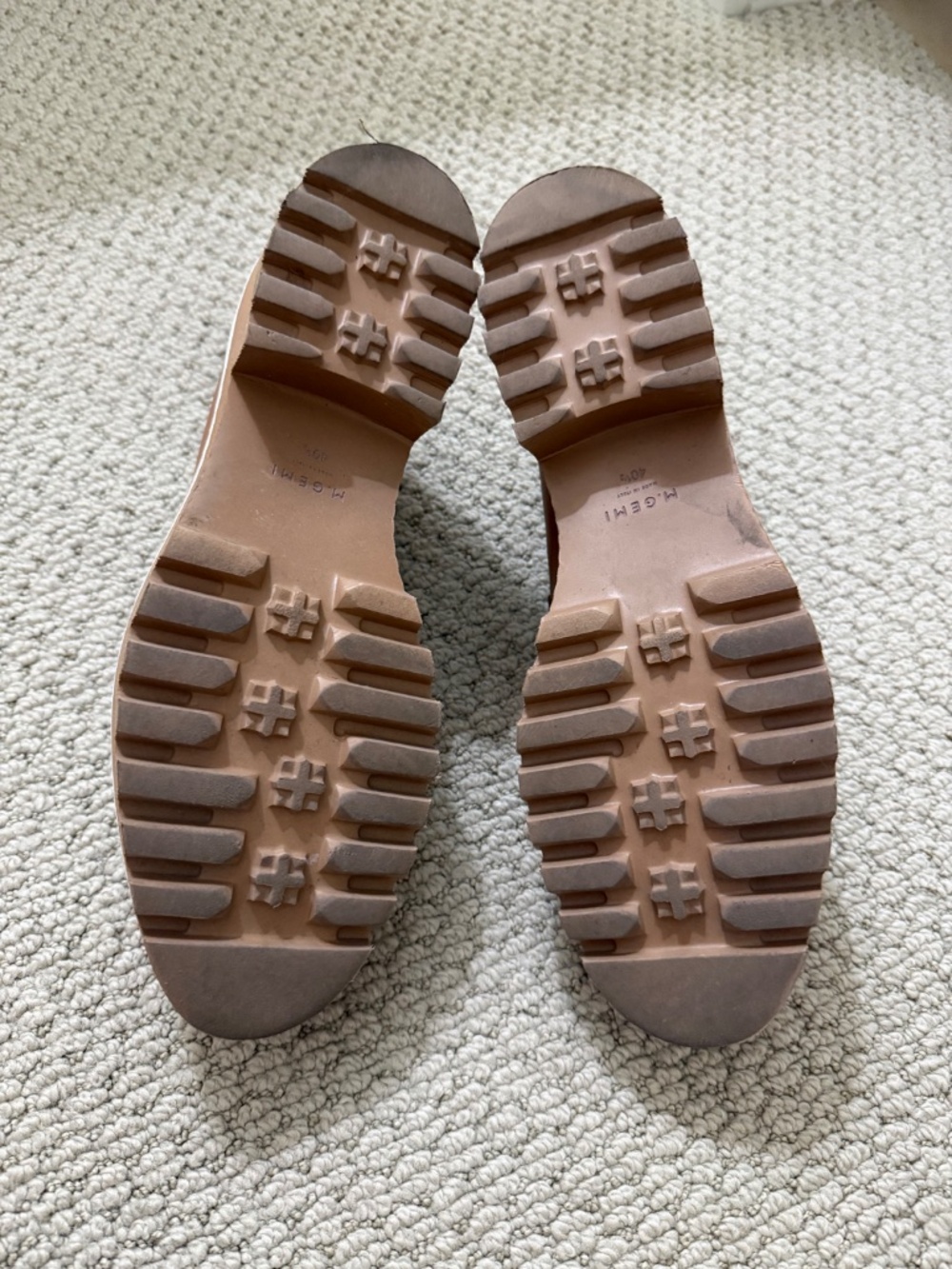 M Gemi tan lug sole loafers 40.5 9.5 - Picture 6 of 6